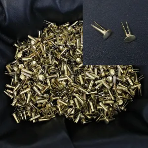 1000 pcs Brass Half Inch Butterfly Split Rivets #Z038BTFLYG