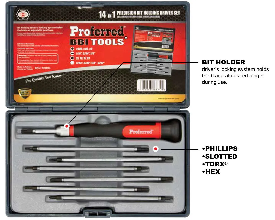 14-In-1 Precision Bit Drive Set