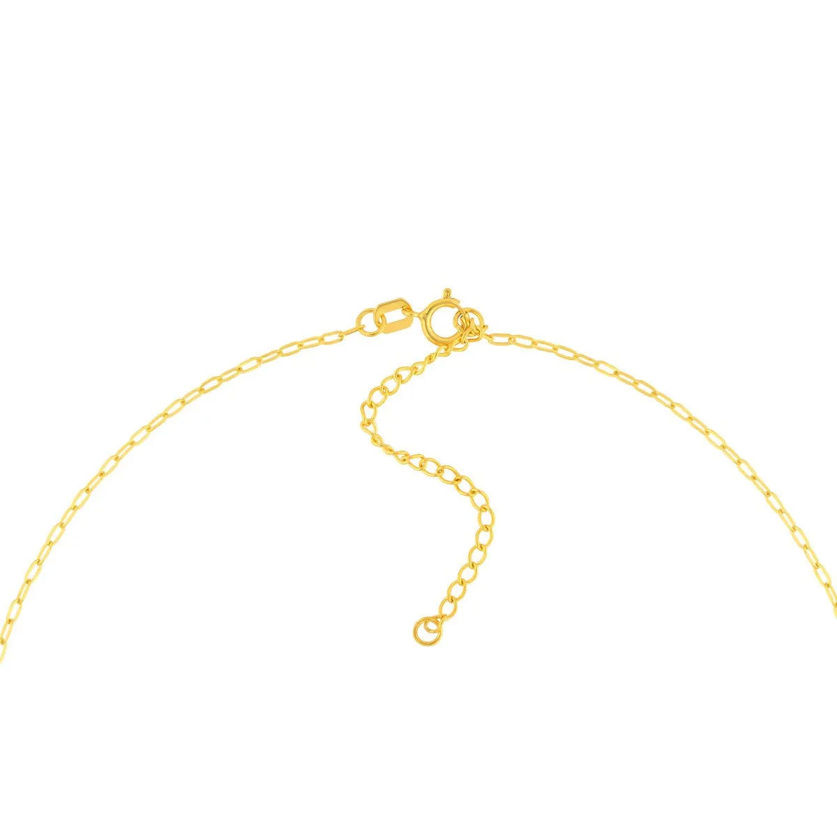 14K Yellow Gold 1.30mm Paper Clip Adjustable Chain