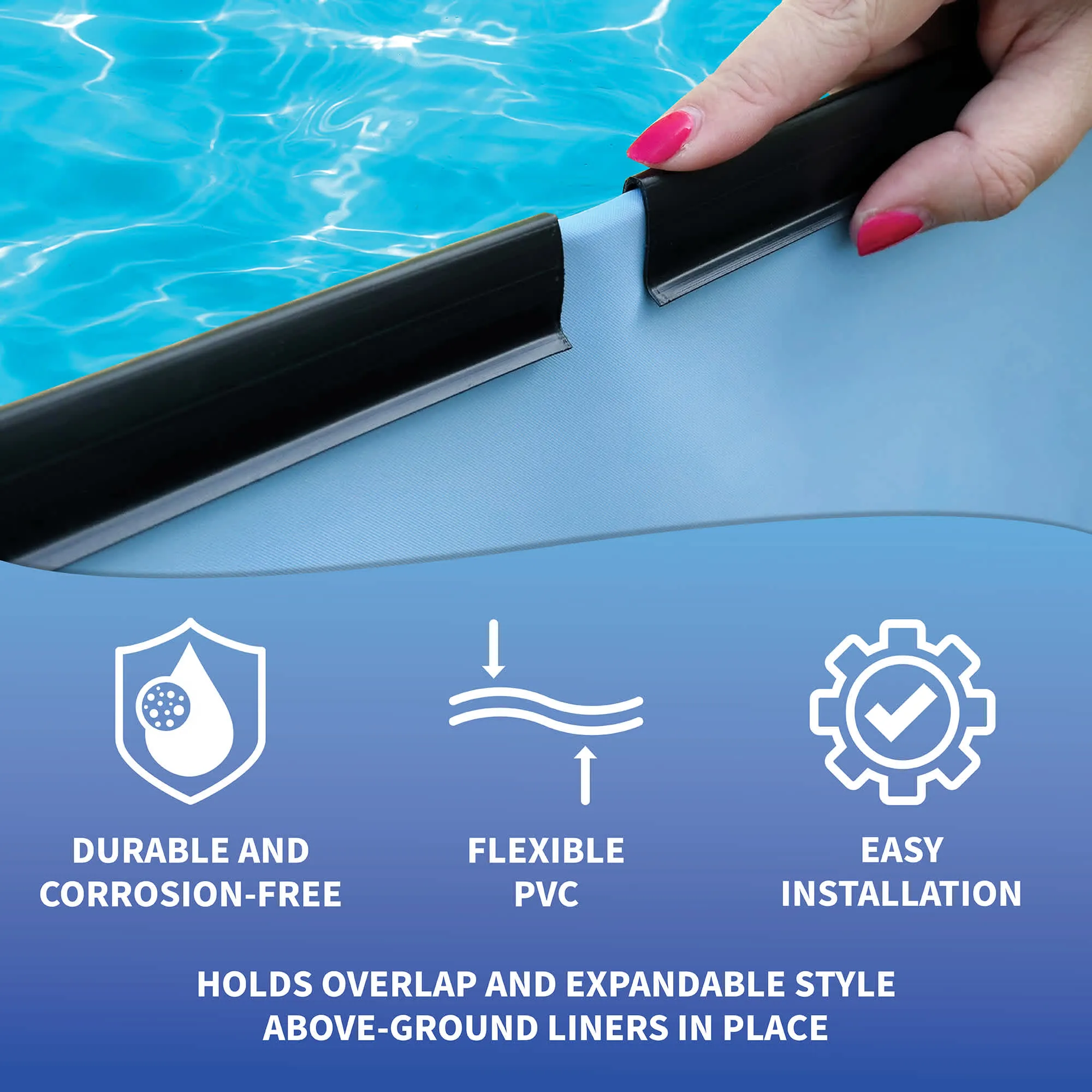 24-in Liner Coping Strips for Above Ground Pools