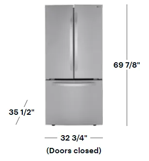 25 Cu. Ft. French Door Refrigerator with Ice Maker - Stainless steel