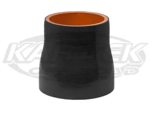 4-Ply Black Silicone Turbo Or Intake Hose Reducers 2-1/2" Inside Diameter To 2-1/4" Inside Diameter