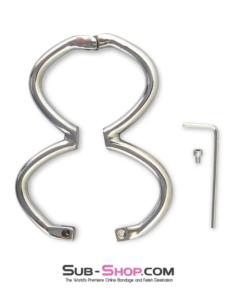 6904M      Figure 8 Hinged Steel Handcuffs, Large / Extra Large