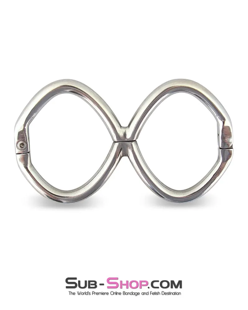 6904M      Figure 8 Hinged Steel Handcuffs, Large / Extra Large