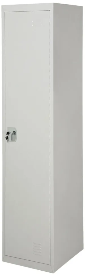 Aft One door locker, Steel Metal Storage Locker for Home & School & Office - Lock With plastic handle (Grey)