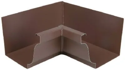 Amerimax 1920119 Galvanized Steel Inside Mitre, 4", Brown