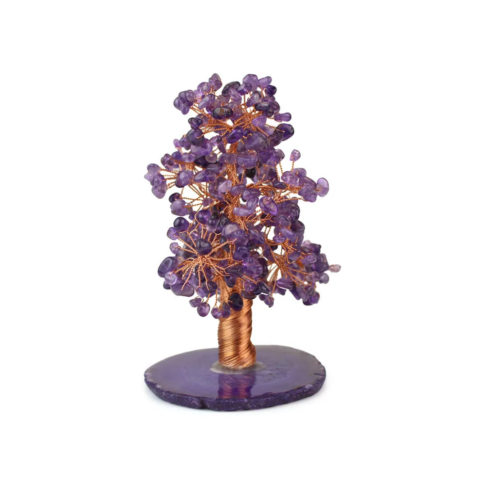 Amethyst and Agate Copper Tree