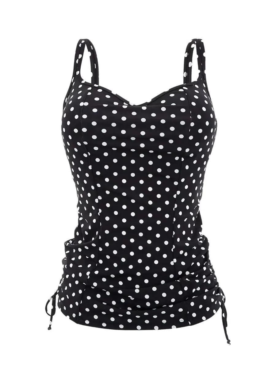 Anya Spot Balconette Tankini - Black/White