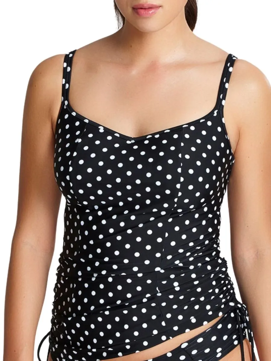 Anya Spot Balconette Tankini - Black/White