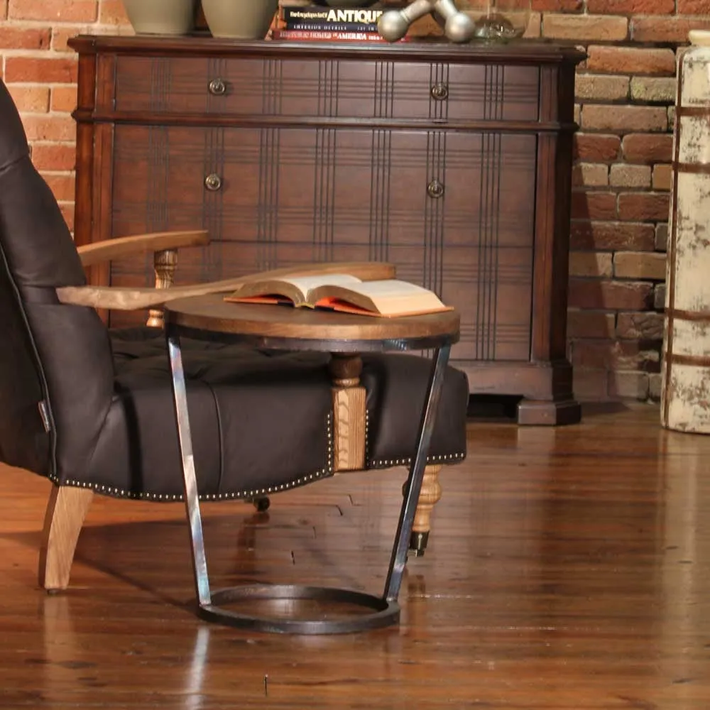 Ayres Accent Table with Hammered Copper Top