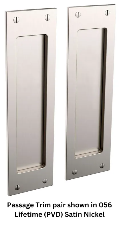 Baldwin - Pocket Door Locks - Santa Monica (Large) - Passage Trim Only (Pair)