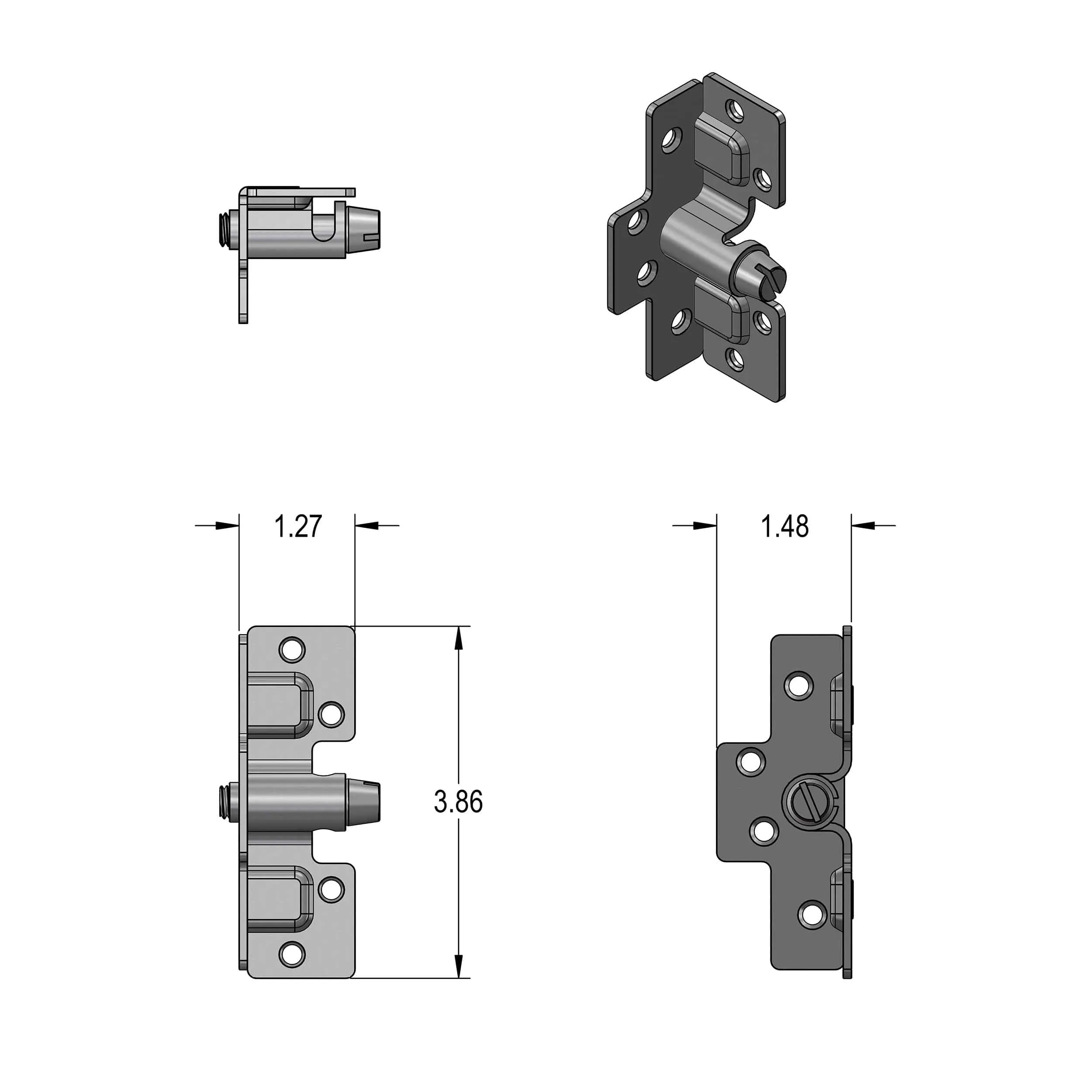 Bed Rail Bracket Set