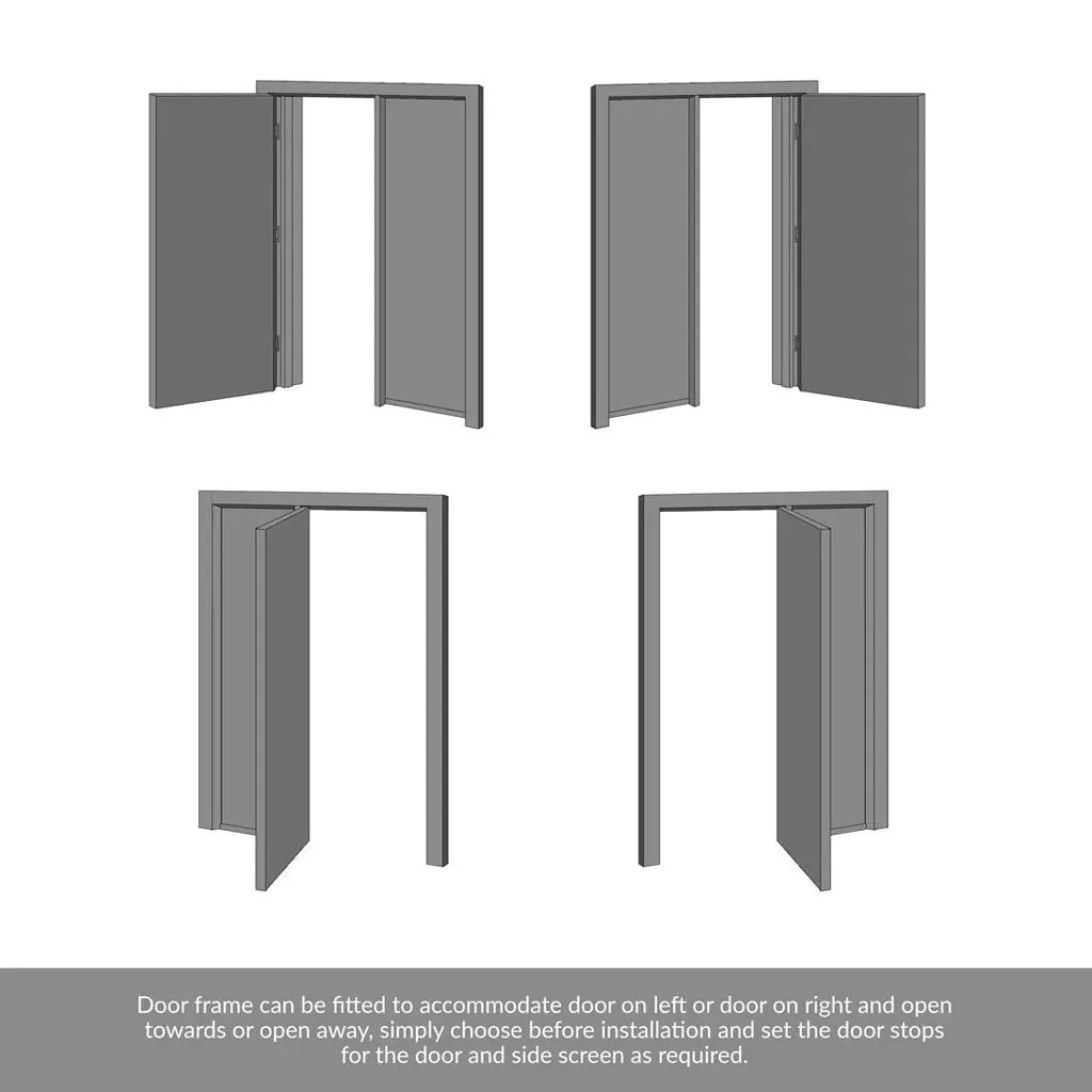 Bespoke Room Divider - Eco-Urban® Perth Door DD6318C - Clear Glass with Full Glass Side - Premium Primed - Colour & Size Options