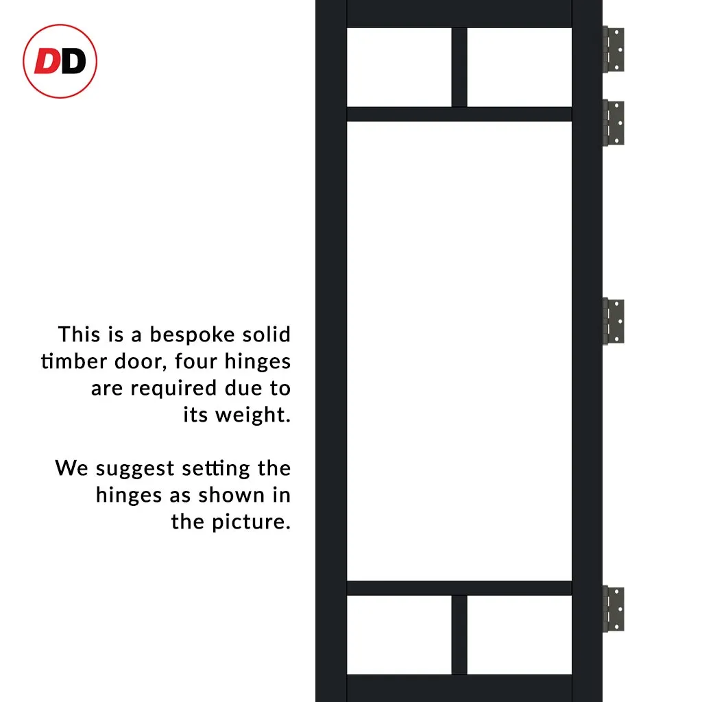 Bespoke Room Divider - Eco-Urban® Sydney Door DD6417F - Frosted Glass with Full Glass Side - Premium Primed - Colour & Size Options