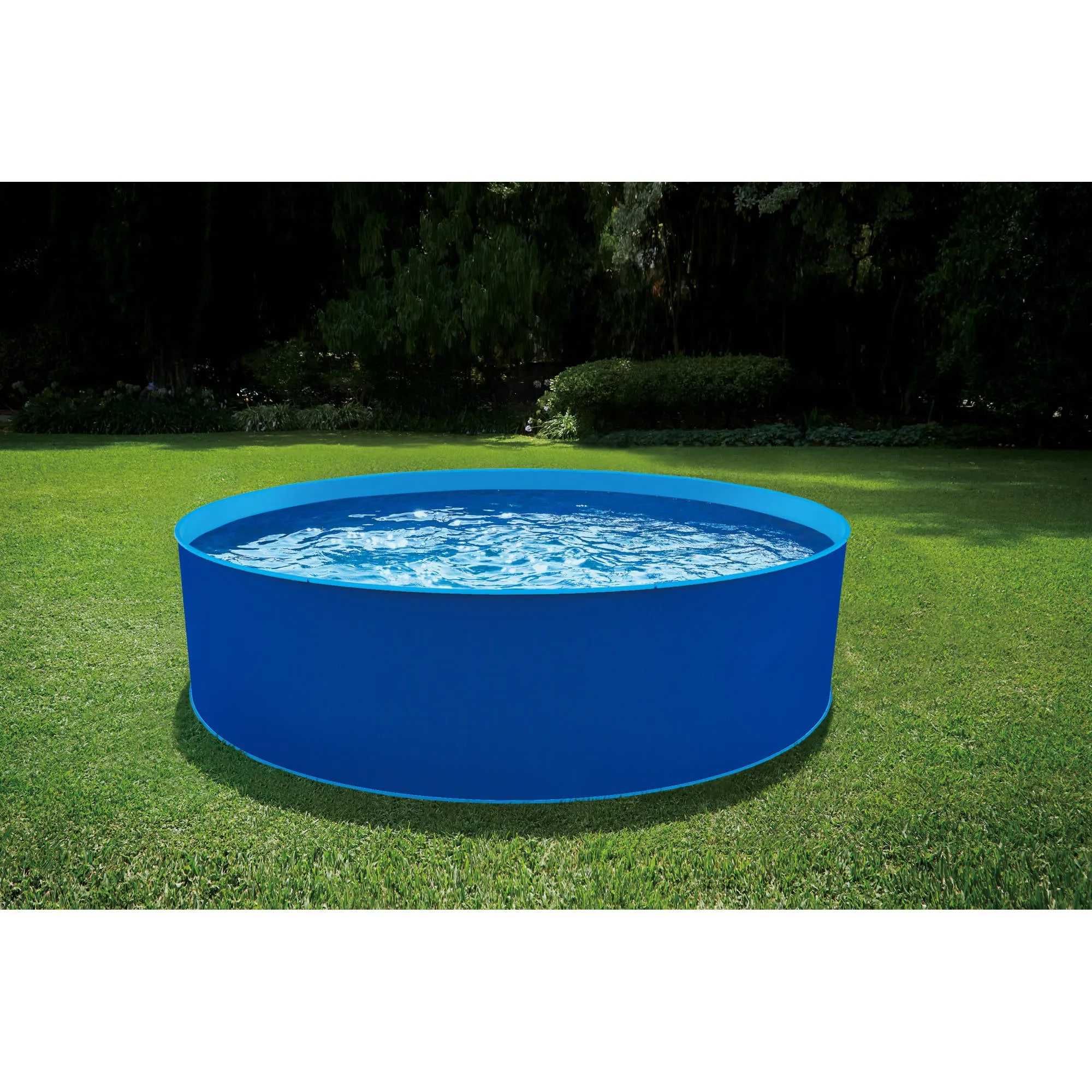 Blue Wave® Cobalt Steel Wall Pool Package - 12-ft Round 36-in Deep