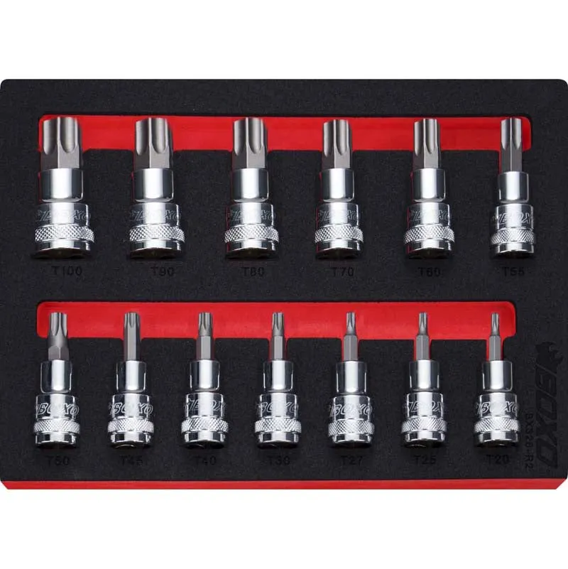 BOXO 13Pc 1/2" Torx Bit Socket Set