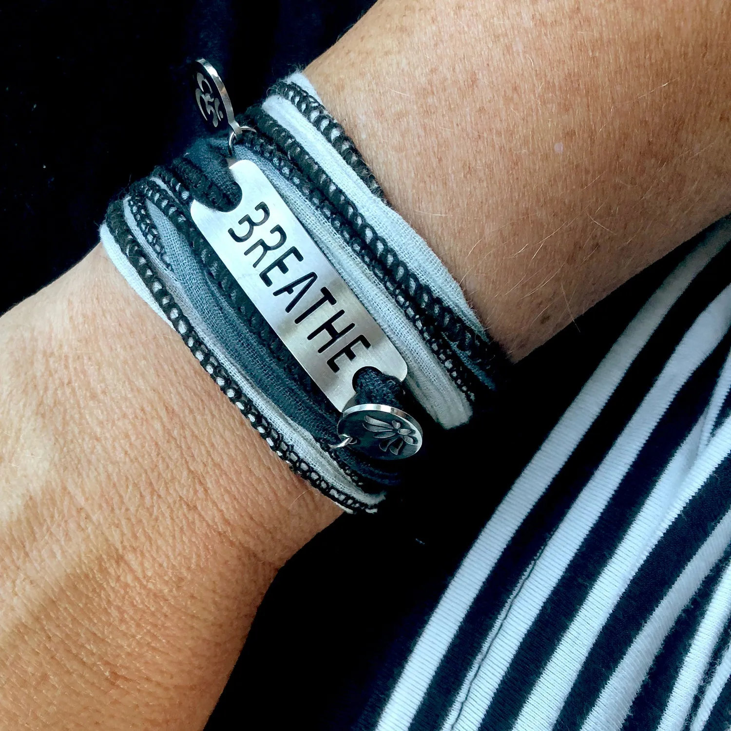 BREATHE Blended Wrap Button Bracelet