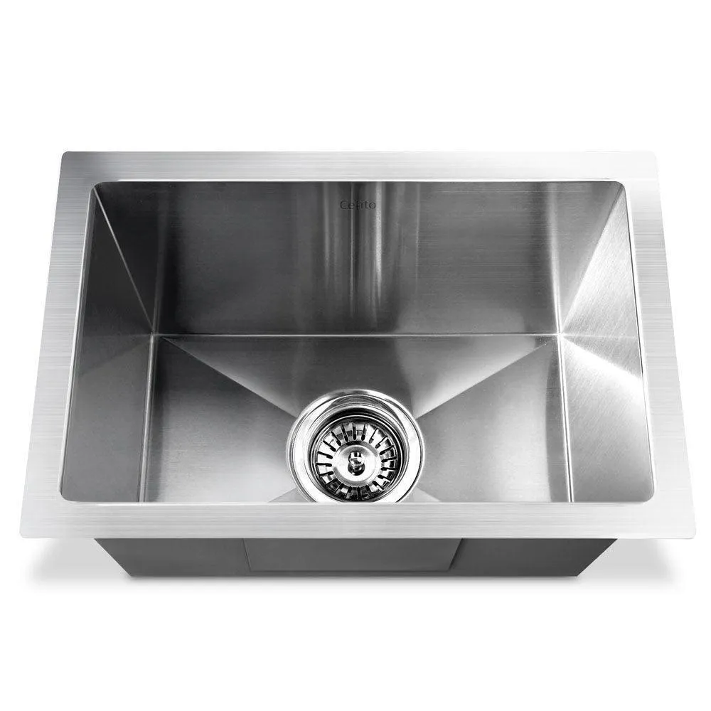 Cefito Stainless Steel Kitchen Sink 450X300MM Under/Topmount Sinks Laundry Bowl Silver