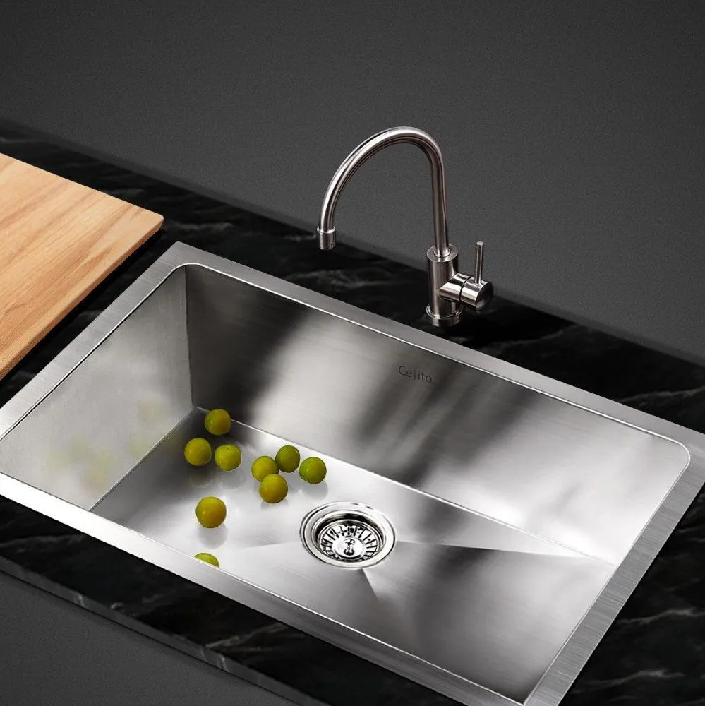 Cefito Stainless Steel Kitchen Sink 450X300MM Under/Topmount Sinks Laundry Bowl Silver