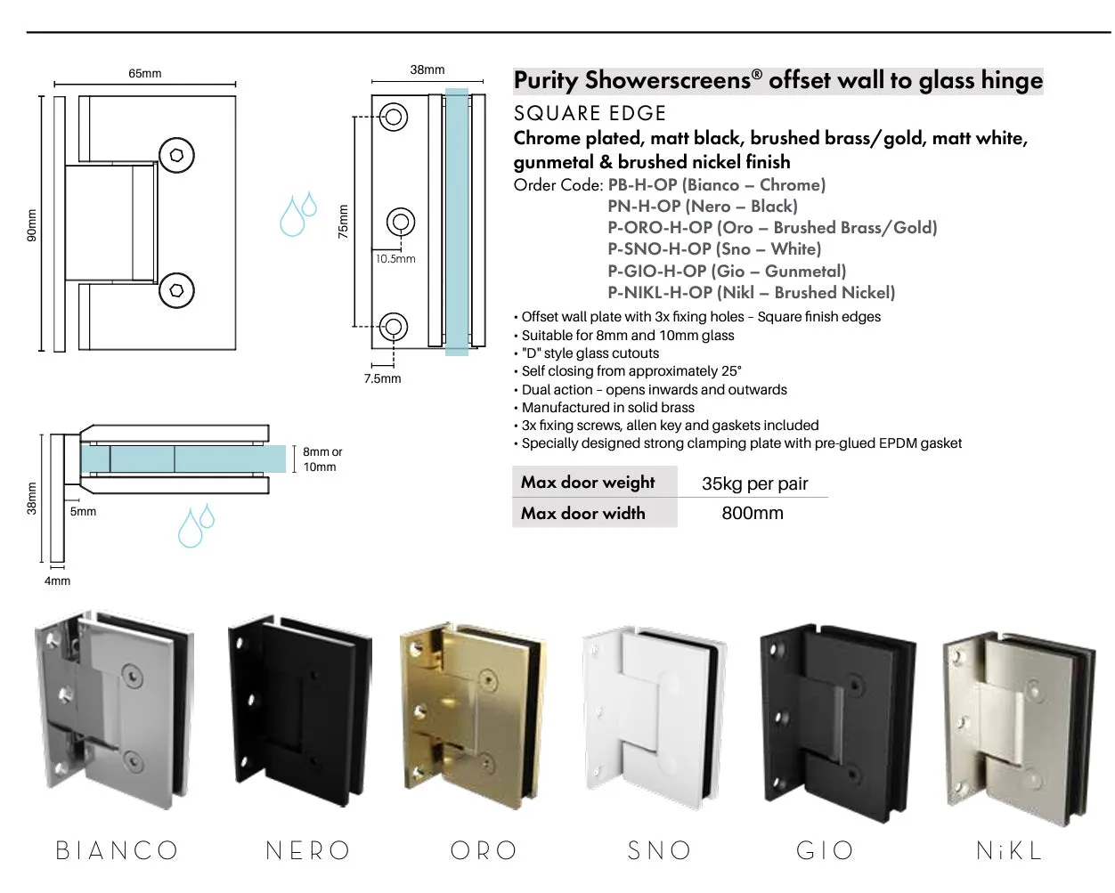 Chrome Frameless Wall to Wall Shower Screen with Dry Glaze U Channels