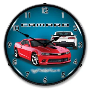 Collectable Sign and Clock - 2014 SS Camaro Red Hot Clock