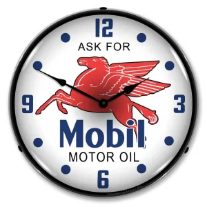 Collectable Sign and Clock - Mobil Oil Clock