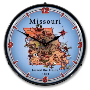 Collectable Sign and Clock - State of Missouri Clock