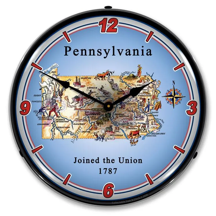 Collectable Sign and Clock - State of Pennsylvania Clock