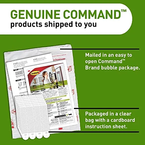 Command Large Picture Hanging Strips, Damage Free Hanging Picture Hangers, No Tools Wall Hanging Strips for Living Spaces, 14 White Adhesive Strip Pairs (28 Command Strips)