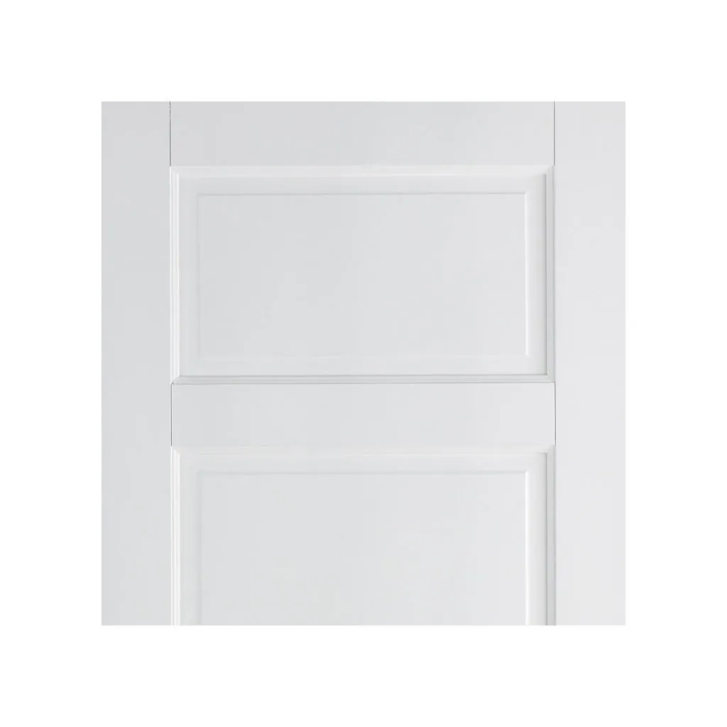 Contemporary 4P Solid Evokit Pocket Fire Door - Shaker Style - 30 Minute Fire Rated - White Primed