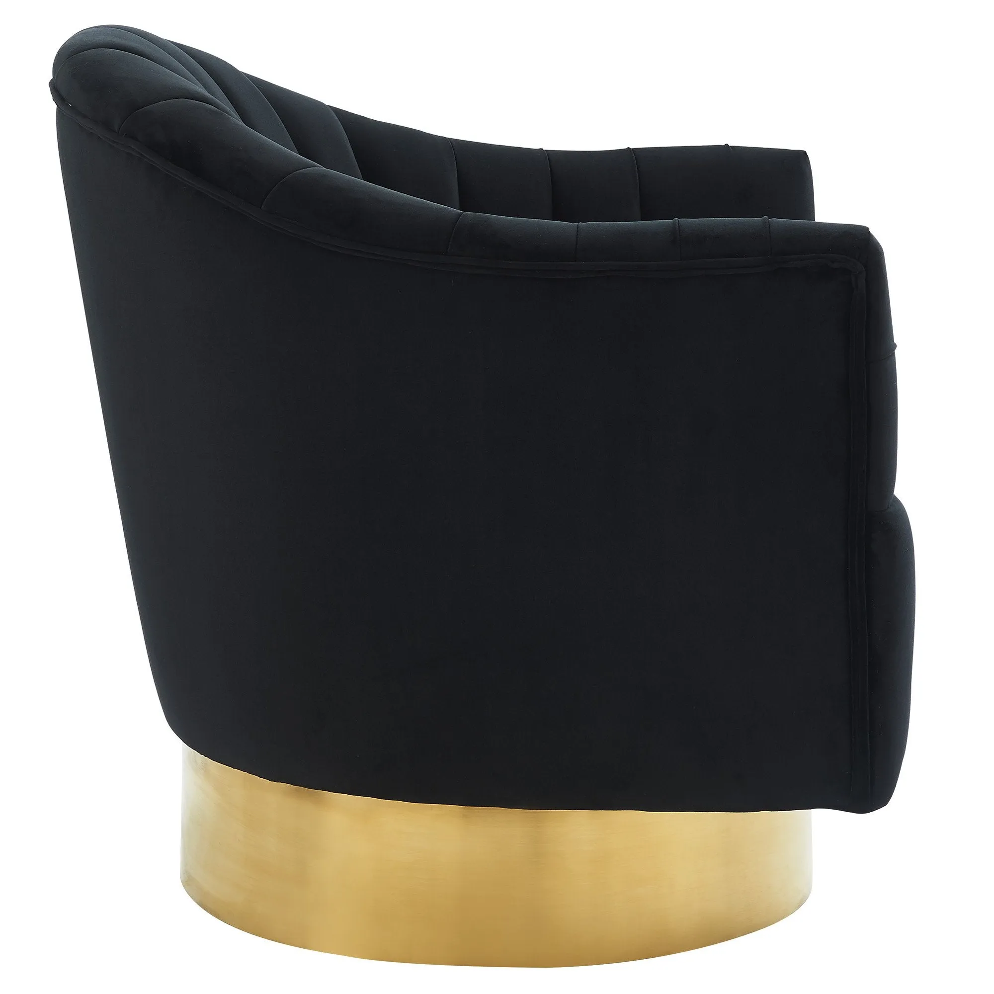 Cortina-Accent Chair-Black/Gold