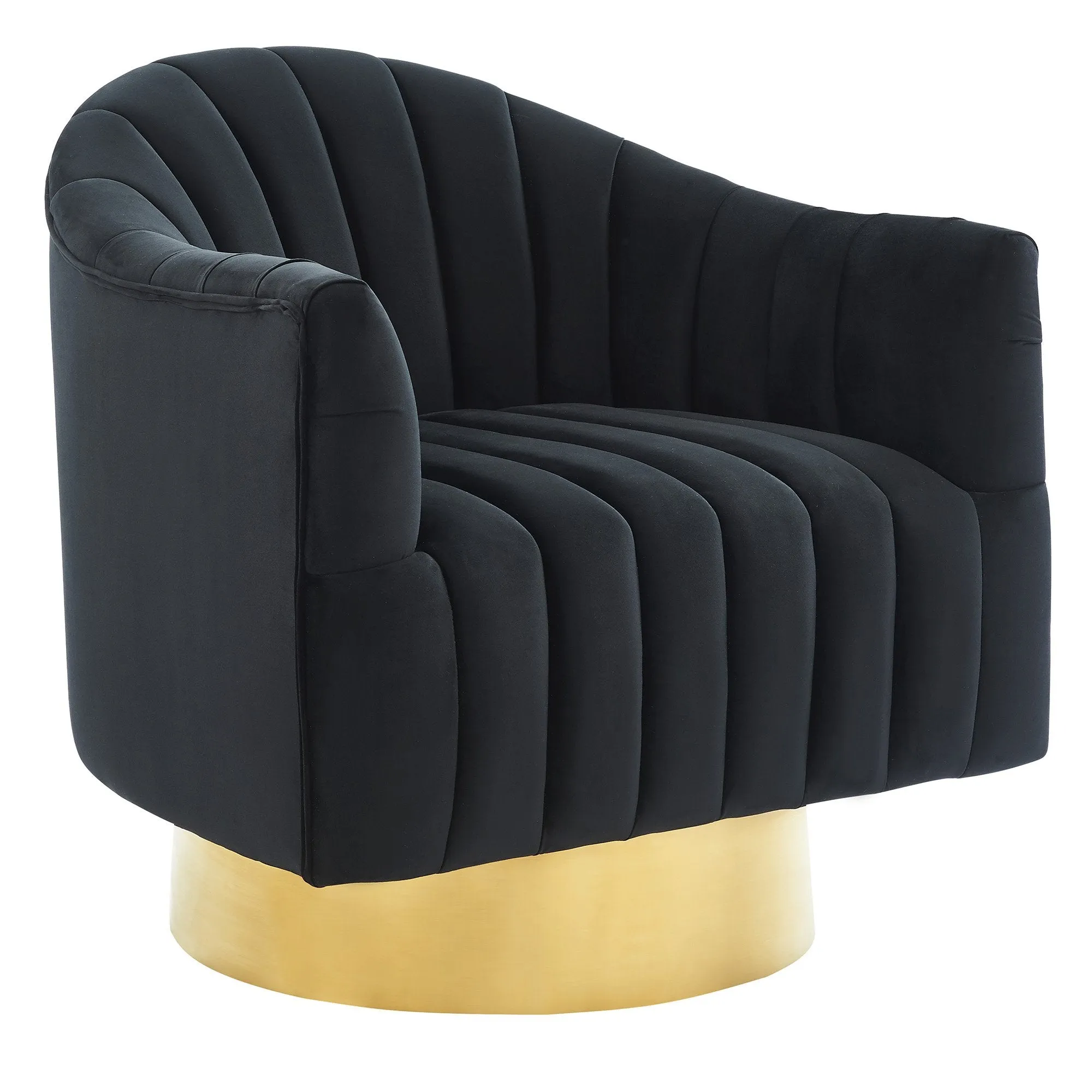 Cortina-Accent Chair-Black/Gold