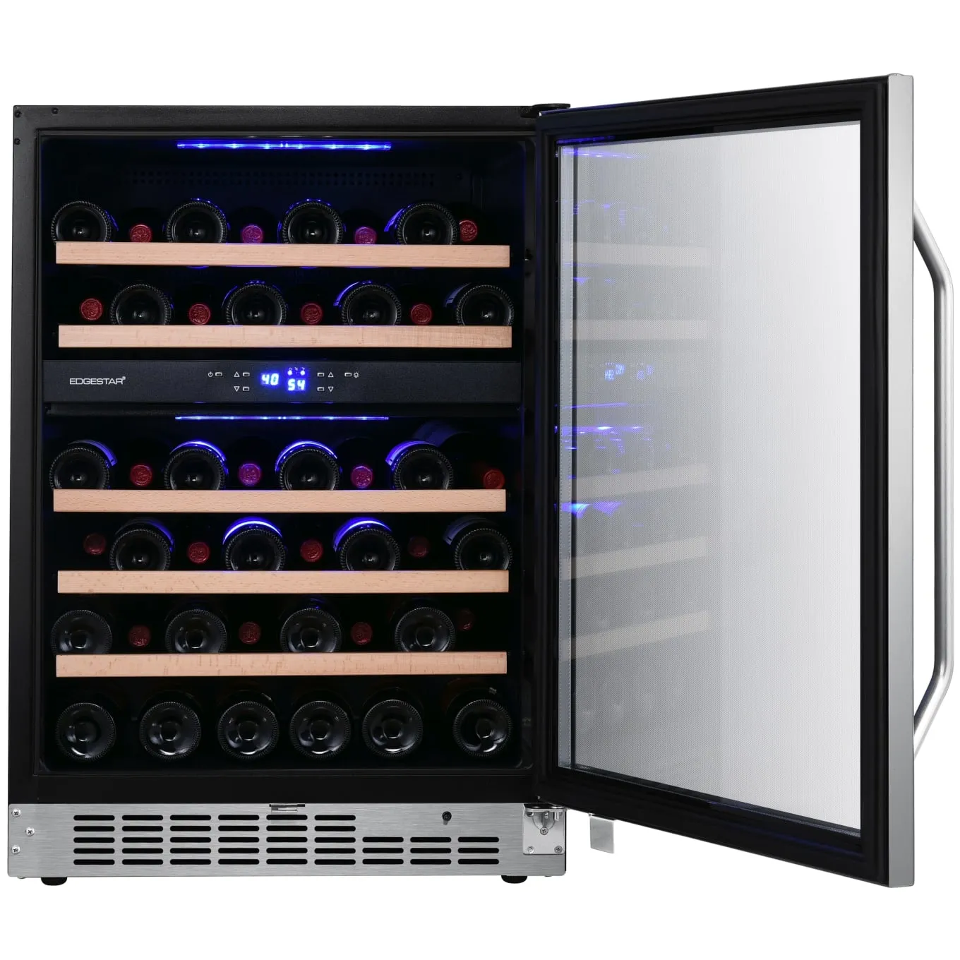 Edgestar CWR462DZ 24" Wide 46 Bottle Built-In Dual Zone Wine Cooler in Stainless Steel