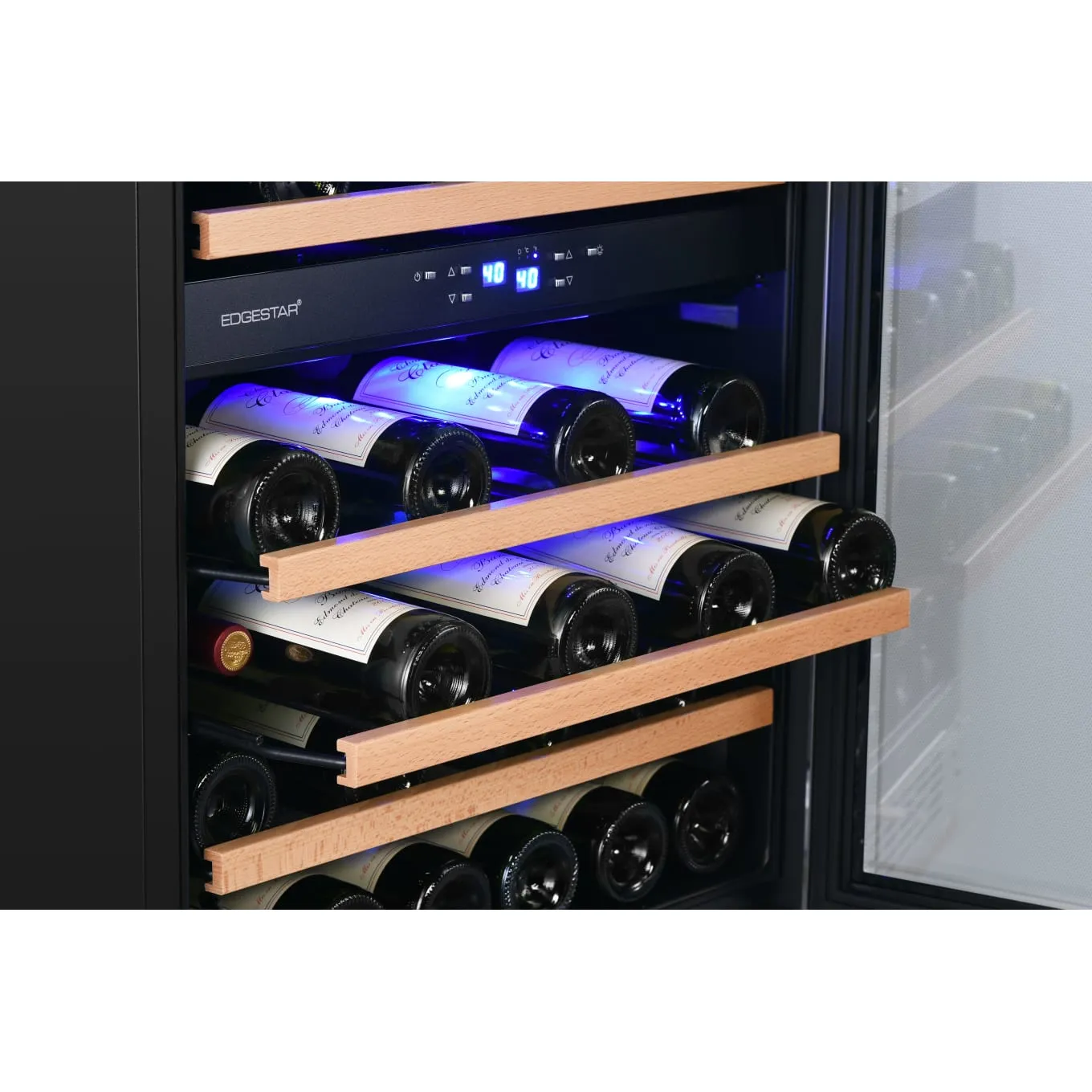 Edgestar CWR462DZ 24" Wide 46 Bottle Built-In Dual Zone Wine Cooler in Stainless Steel