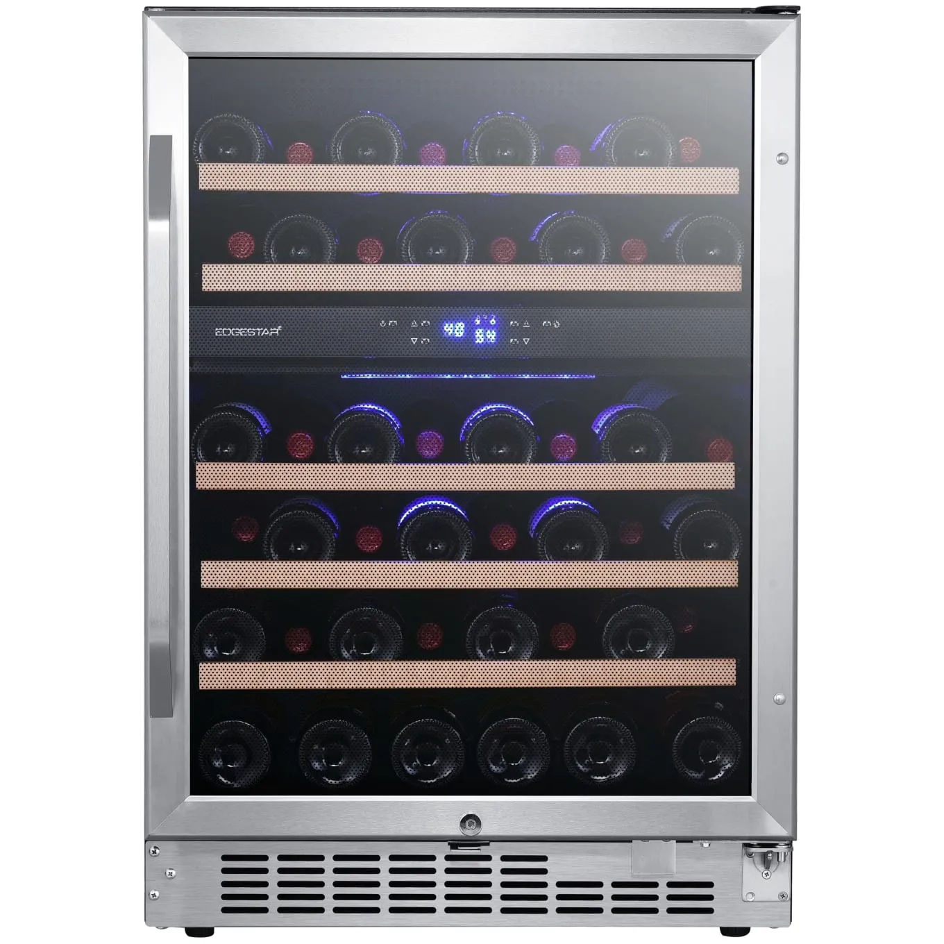 Edgestar CWR462DZ 24" Wide 46 Bottle Built-In Dual Zone Wine Cooler in Stainless Steel