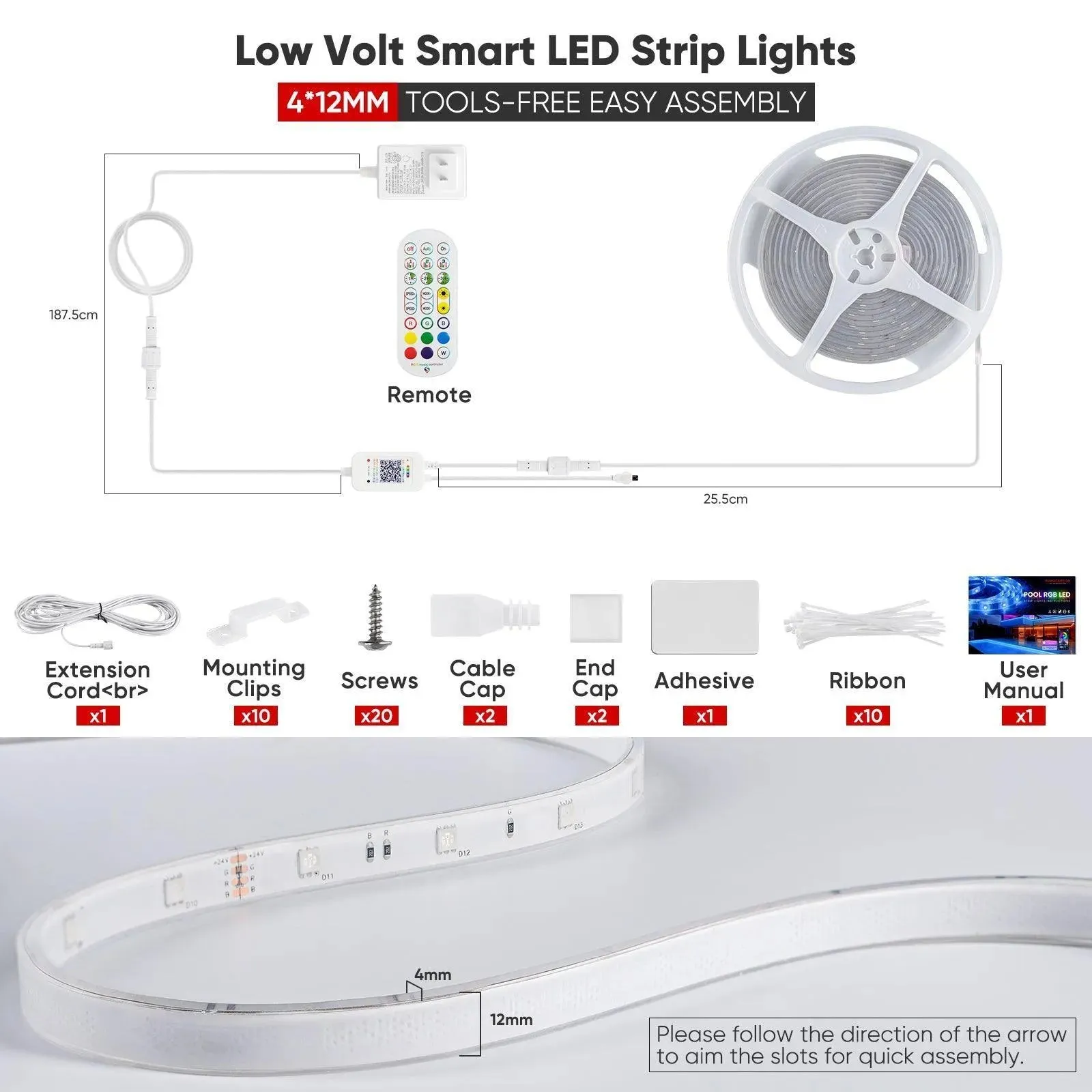 Extra Controller of 24V IP68 Pool Lighting Smart RGB Led Strip Solid Silicone