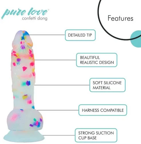 Get Lucky ''Confetti Cock'' 8.5'' Dildo