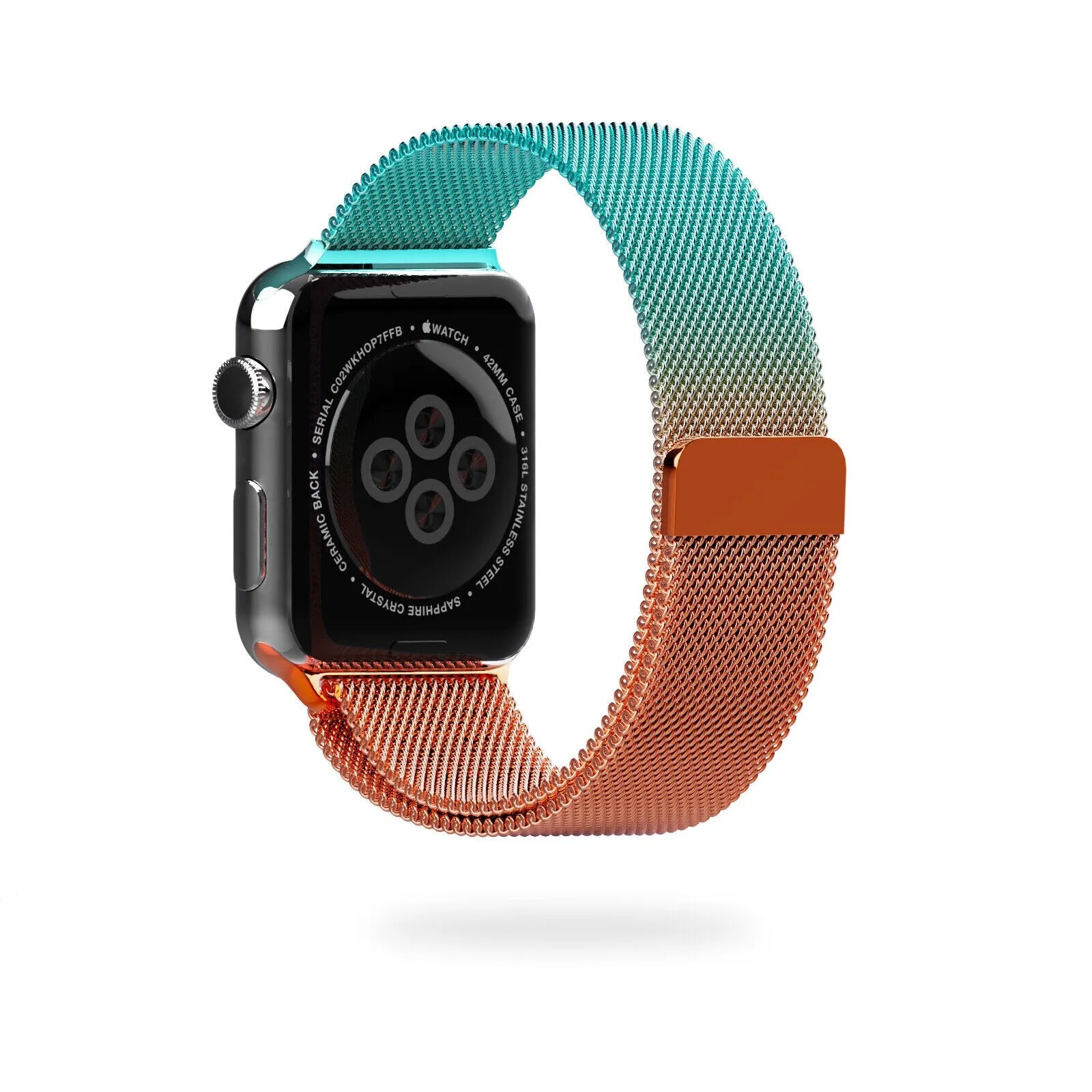 Gradient Multihue Milanese Loop Band For Apple Watch Multiple Prints Available