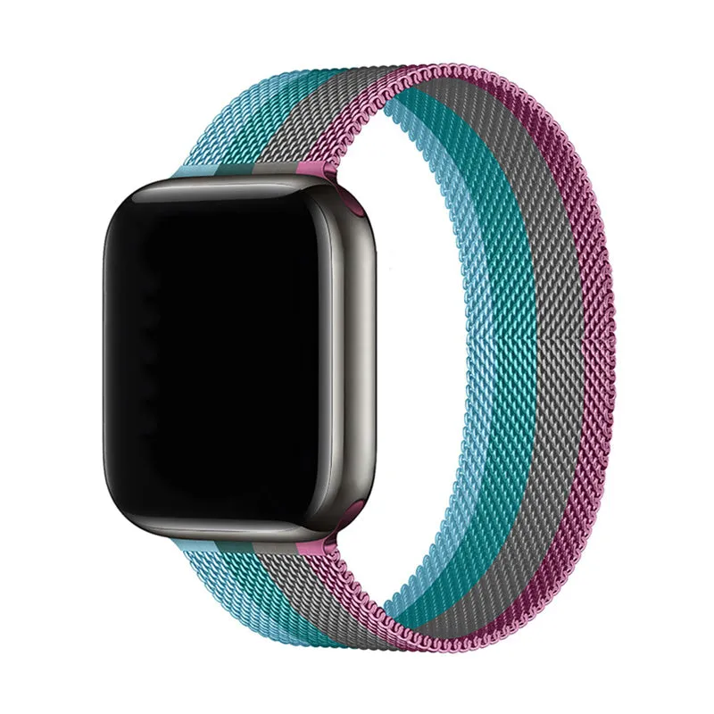 Gradient Multihue Milanese Loop Band For Apple Watch Multiple Prints Available