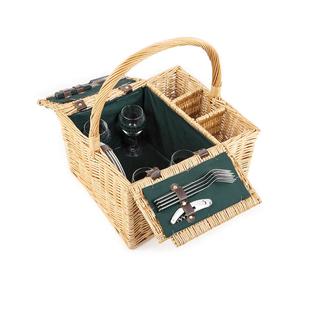 Greenfield Collection Windsor Willow Picnic Hamper for Four People