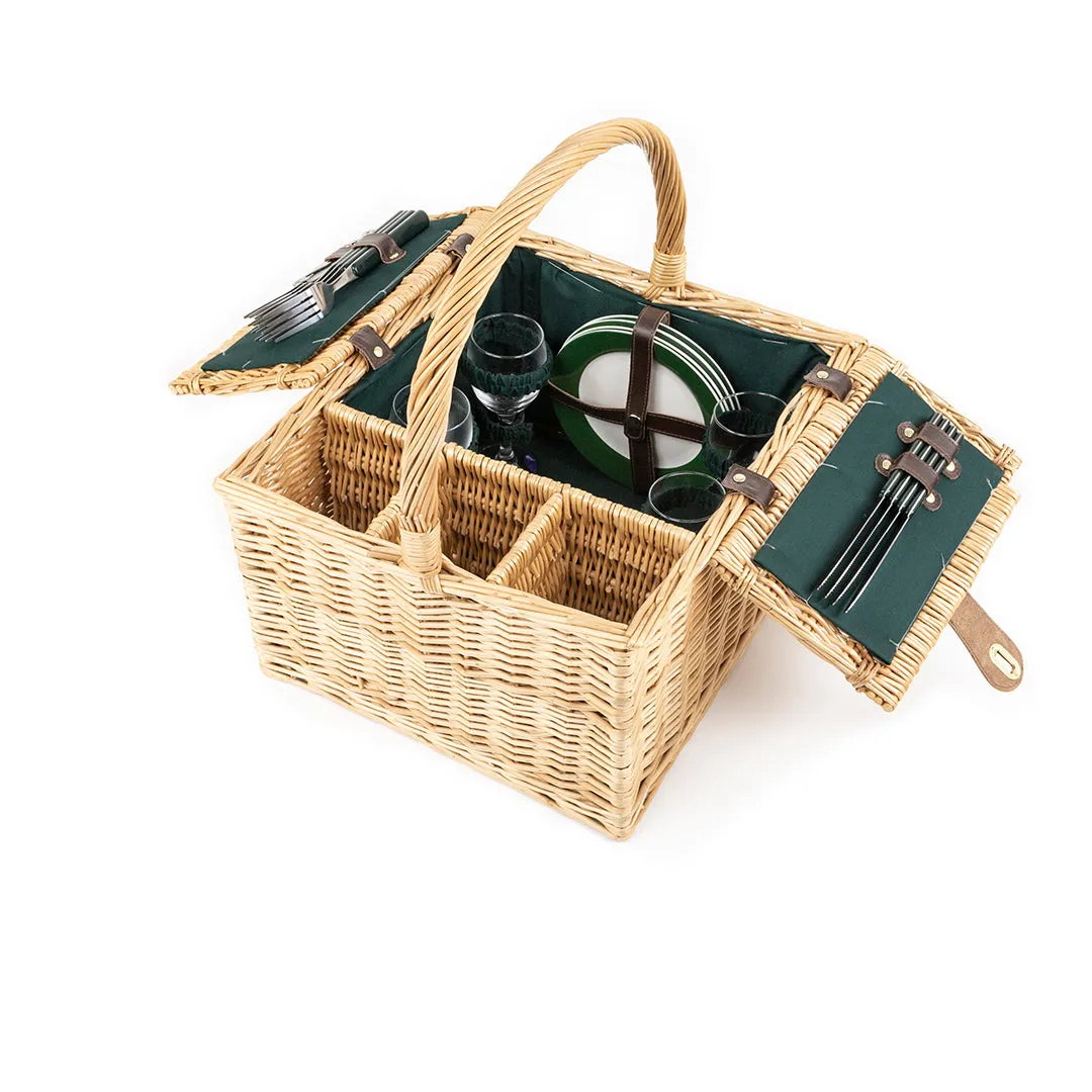 Greenfield Collection Windsor Willow Picnic Hamper for Four People