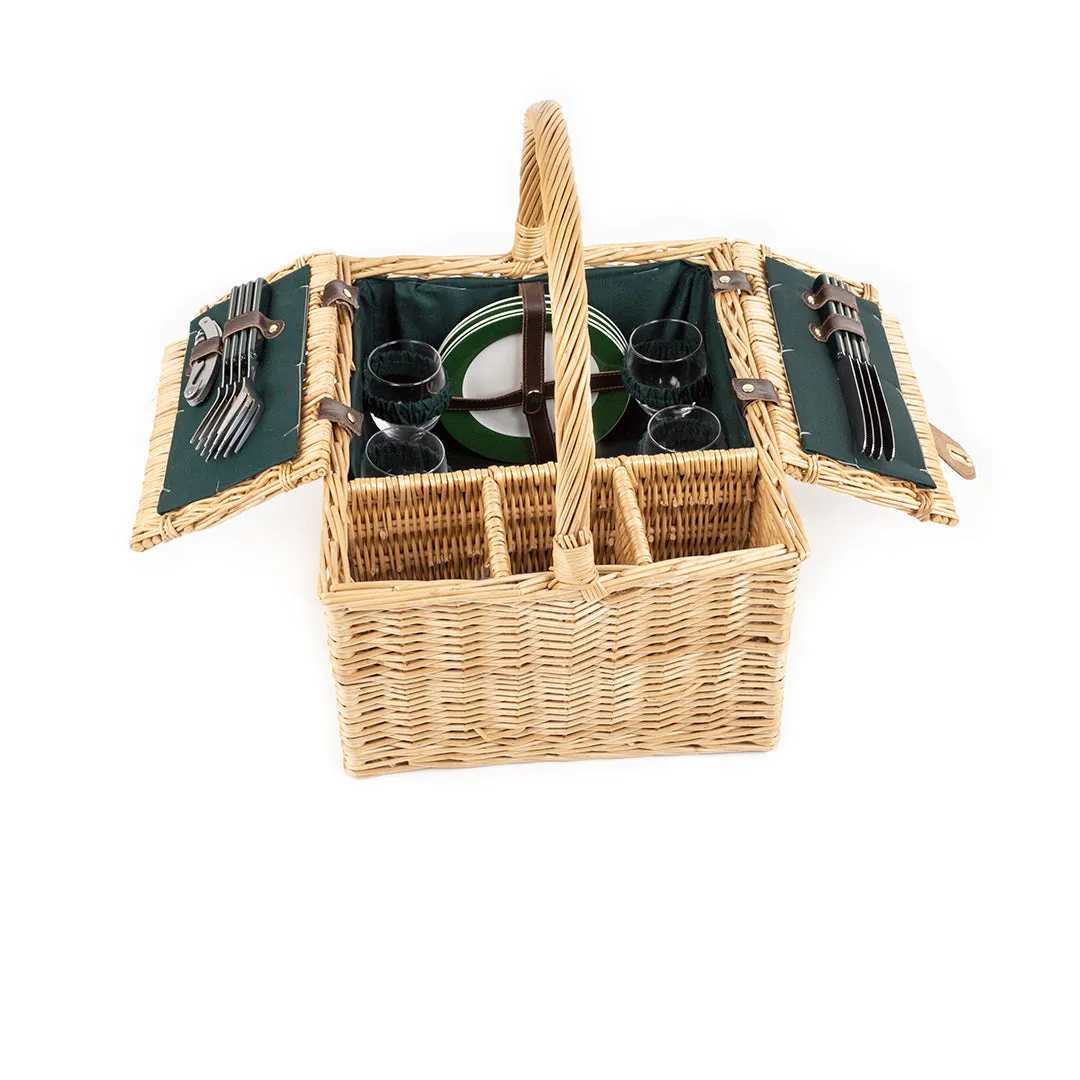 Greenfield Collection Windsor Willow Picnic Hamper for Four People