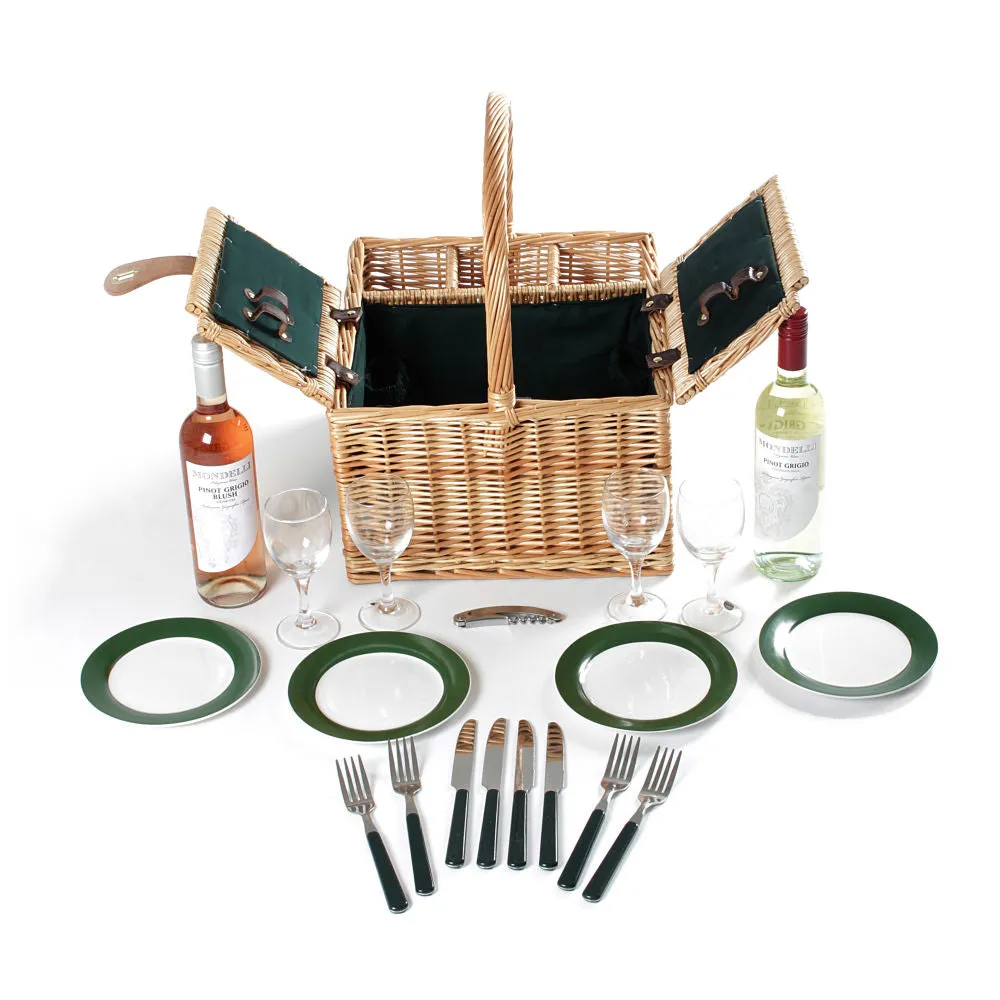 Greenfield Collection Windsor Willow Picnic Hamper for Four People