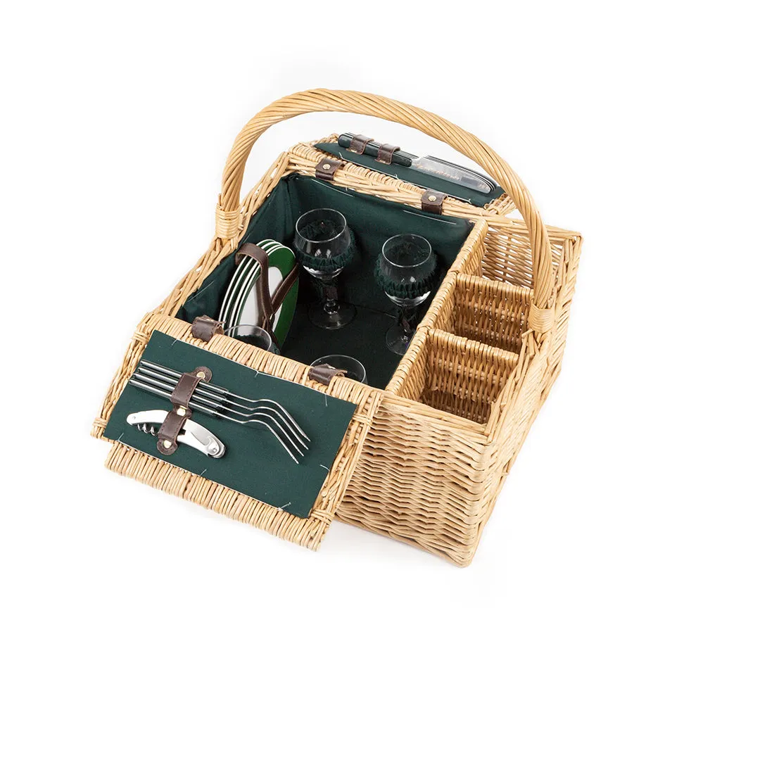 Greenfield Collection Windsor Willow Picnic Hamper for Four People