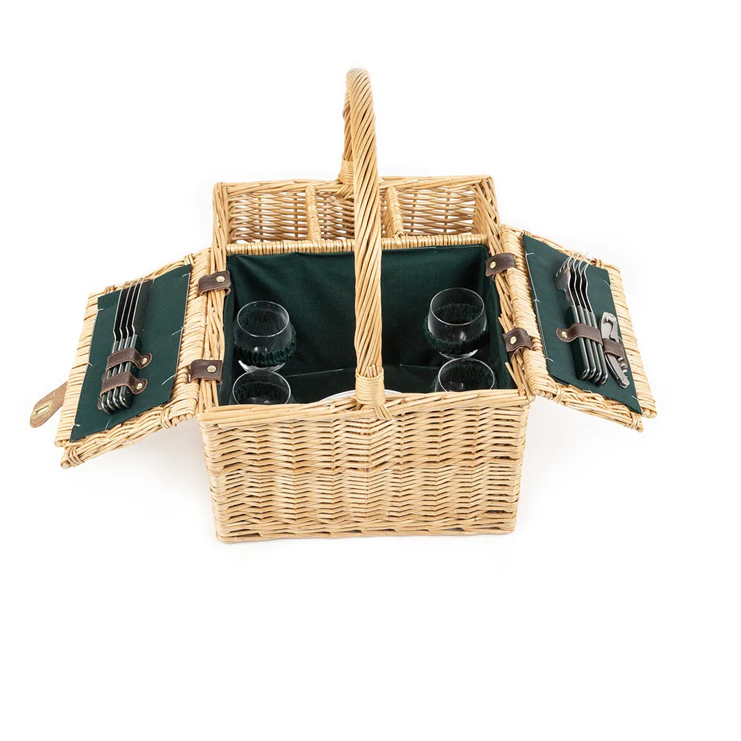 Greenfield Collection Windsor Willow Picnic Hamper for Four People