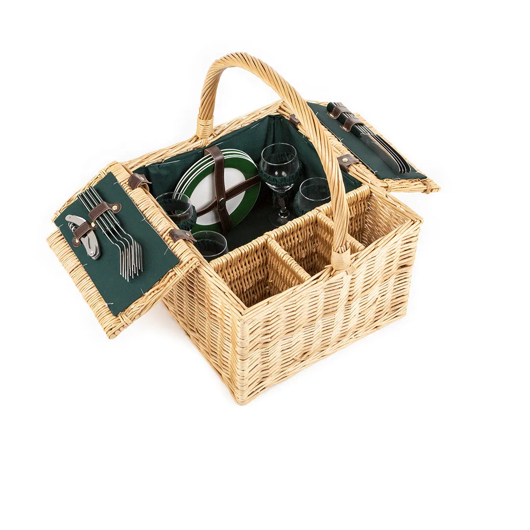 Greenfield Collection Windsor Willow Picnic Hamper for Four People