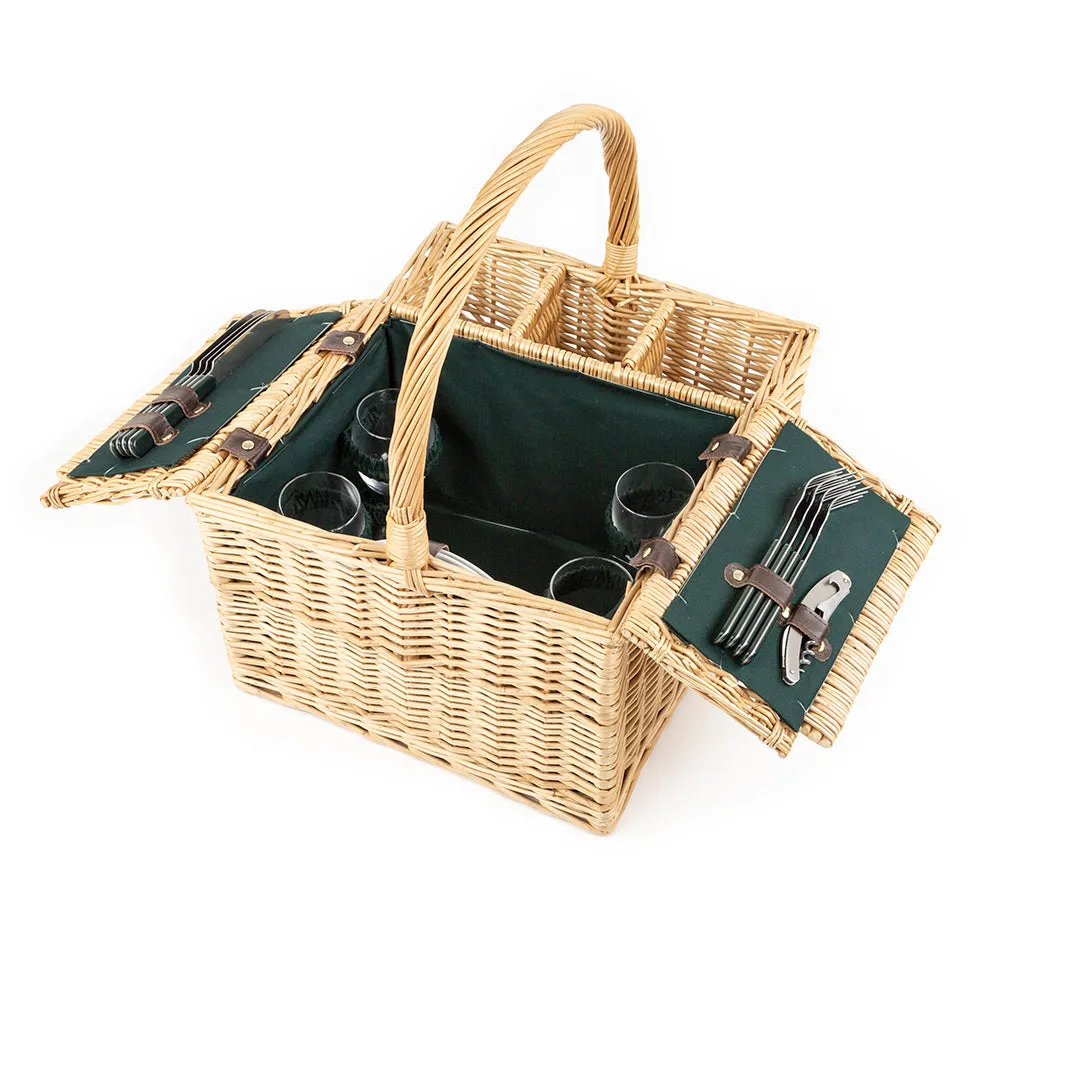 Greenfield Collection Windsor Willow Picnic Hamper for Four People