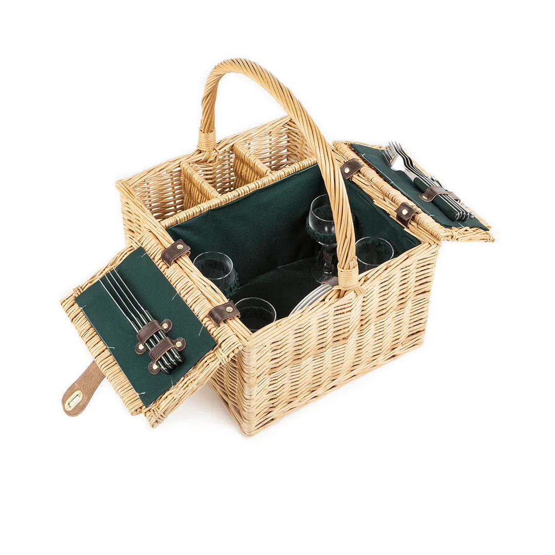 Greenfield Collection Windsor Willow Picnic Hamper for Four People