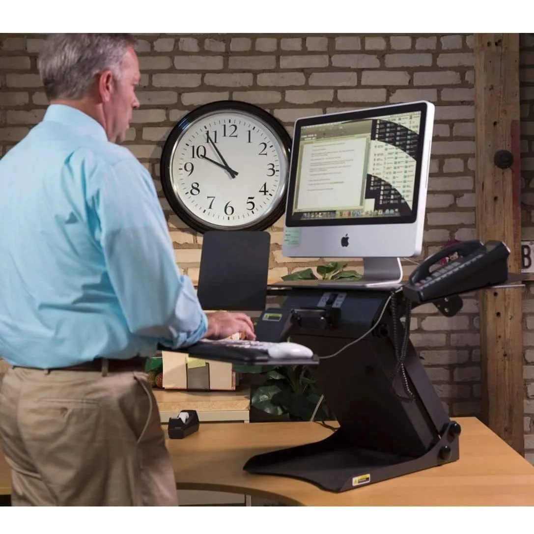 HealthPostures Black TaskMate Executive 6100 Adjustable Electric Standing Desk, HP-6100