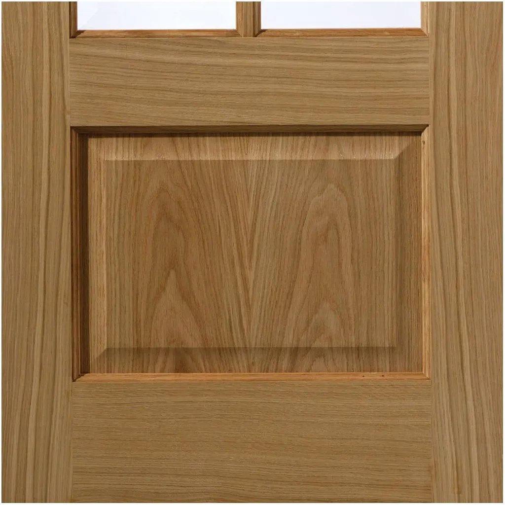 J B Kind Oak Classic Dove Internal Door - Bevelled Clear Glass